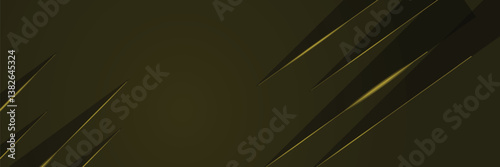 Luxury abstract background with yellow lines on dark, modern black backdrop concept 3d style. Illustration from vector about modern template deluxe design