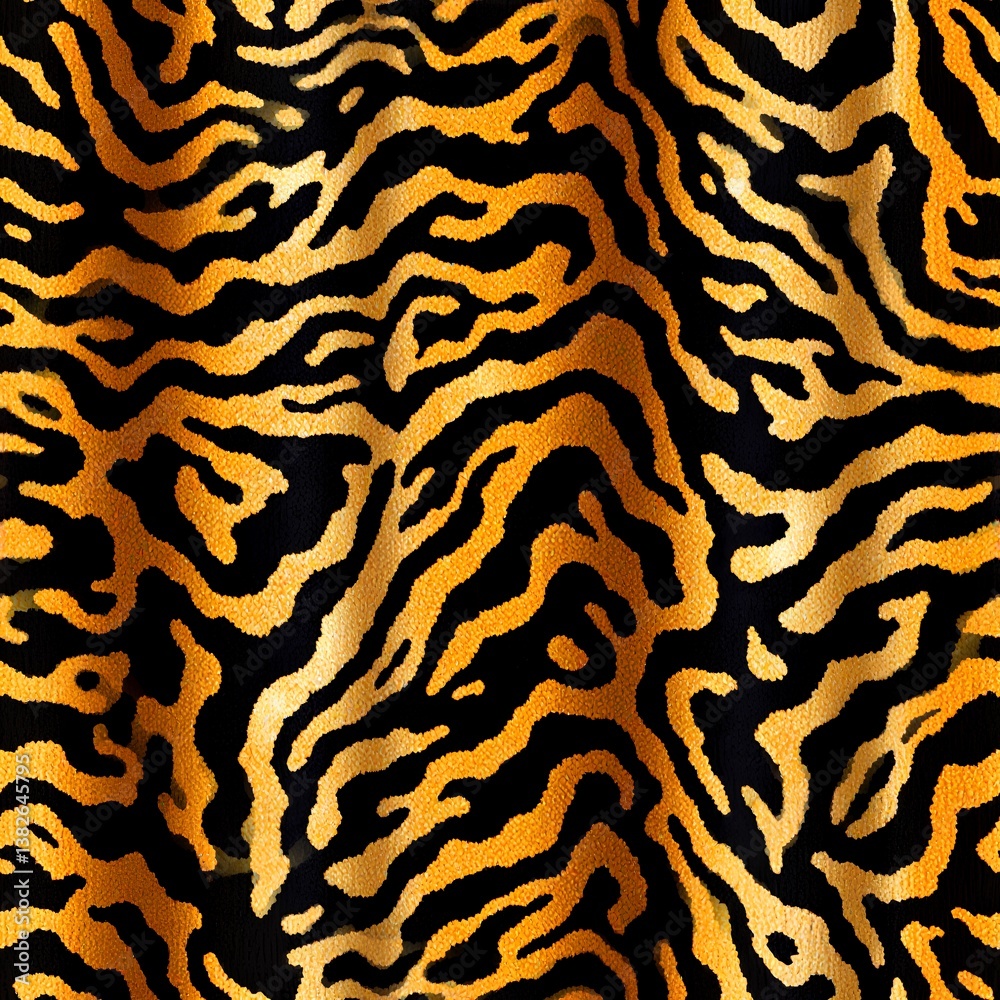 Striking Animal Print Fabric Pattern in Black and Gold Tones Striking Animal Print Fabric Pattern in Black and Gold Tones