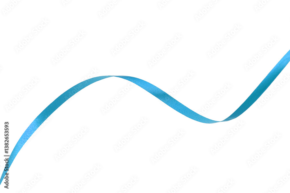 satin ribbon, twisted on a table, isolated on a white background satin ribbon, twisted on a table, isolated on a white background