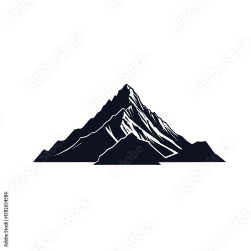 Mountain landscape featuring snow-capped peaks under a starry night sky