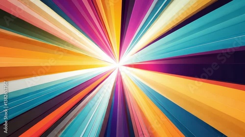 Wallpaper Mural Vibrant Color Explosion with Dynamic Light Rays Radiating from Center, Creating a Mesmerizing Abstract Art Background for Creative Projects Torontodigital.ca