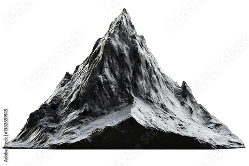 Dramatic mountain peak with sharp rocky textures a majestic scene for adventure and the great outdoors
