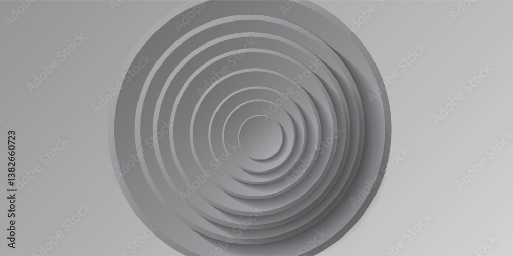 Fototapeta premium Abstract modern Background with 3d circle white papercut layer
