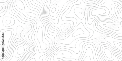 The pattern vector topography map creative discovery design. White wave spiral grid stripe line map topography. vector geographic contour mounted map discovery location background.	