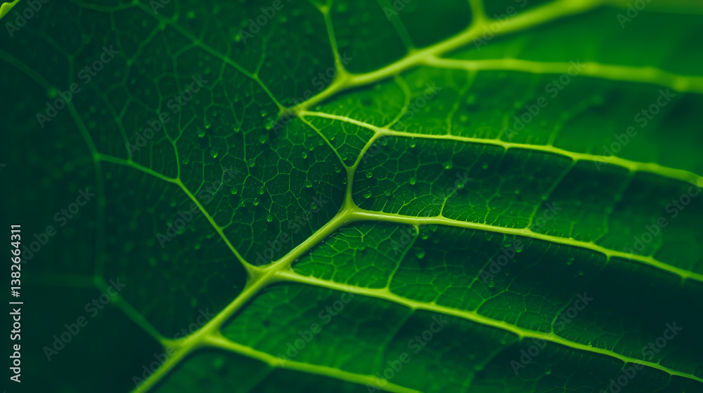 Macro view of green leaf Macro view of green leaf