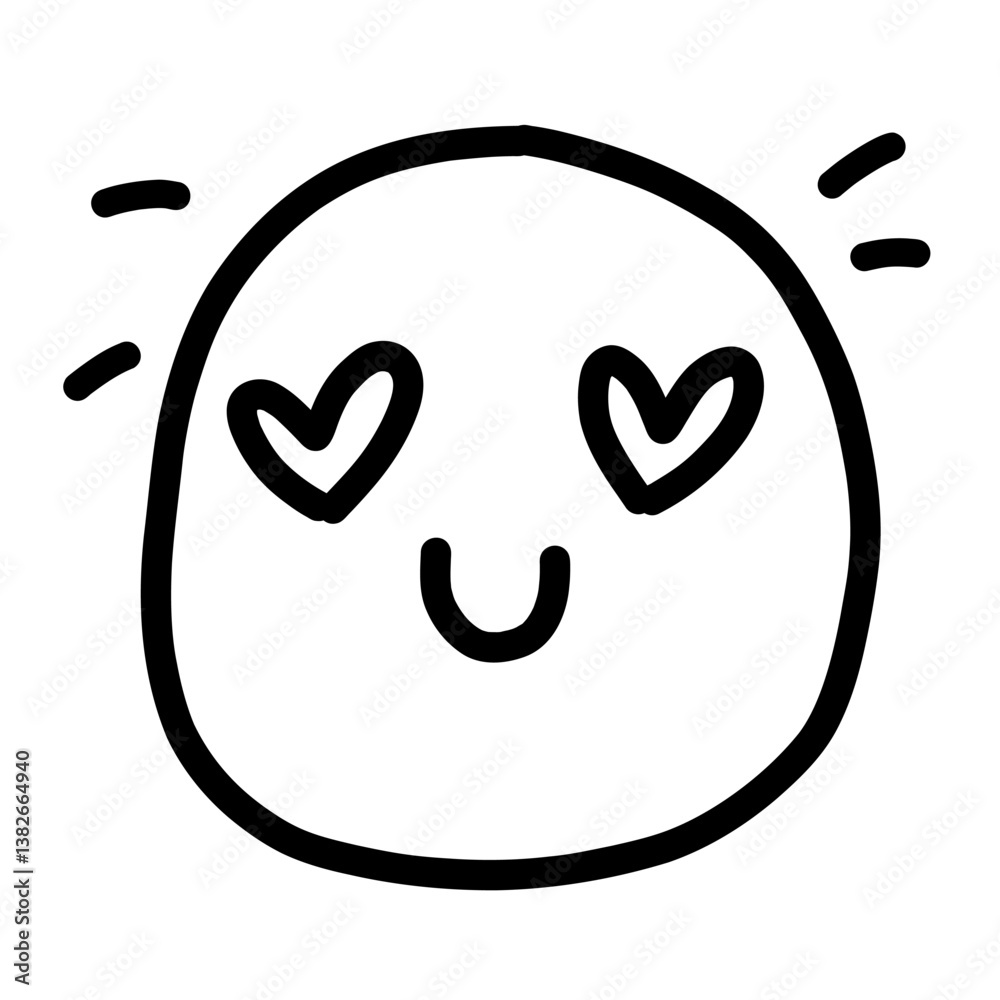 Fototapeta premium Cartoon people face emotions set in doodle scribble pencil marker style hand drawn set