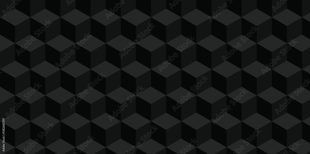 Seamless abstract square black grid tiles cubic square shape diamond contour texture. cube geometric wall and floor vector diamond hexagon triangle wallpaper background. Seamless abstract square black grid tiles cubic square shape diamond contour texture. cube geometric wall and floor vector diamond hexagon triangle wallpaper background.