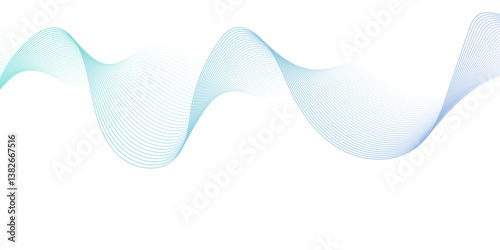 Energy abstract smooth colorful frequency isolated element creative blend curve flow line technology modern white web banner vector beautiful waveform light music energy design.	