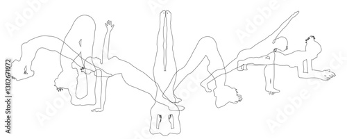 Silhouette yoga pilates wom...