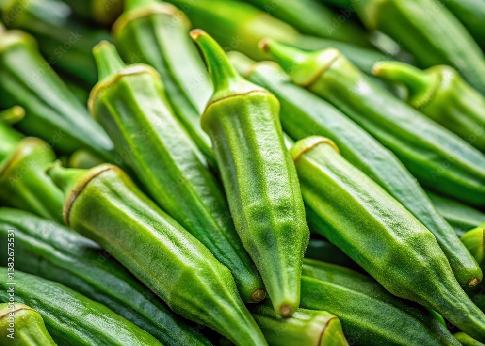 Fresh Green Okra, Ladies Fingers Vegetable Harvest, Healthy Food, Organic Produce Fresh Green Okra, Ladies Fingers Vegetable Harvest, Healthy Food, Organic Produce