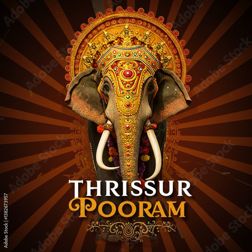 Decorated Elephant and Thri...