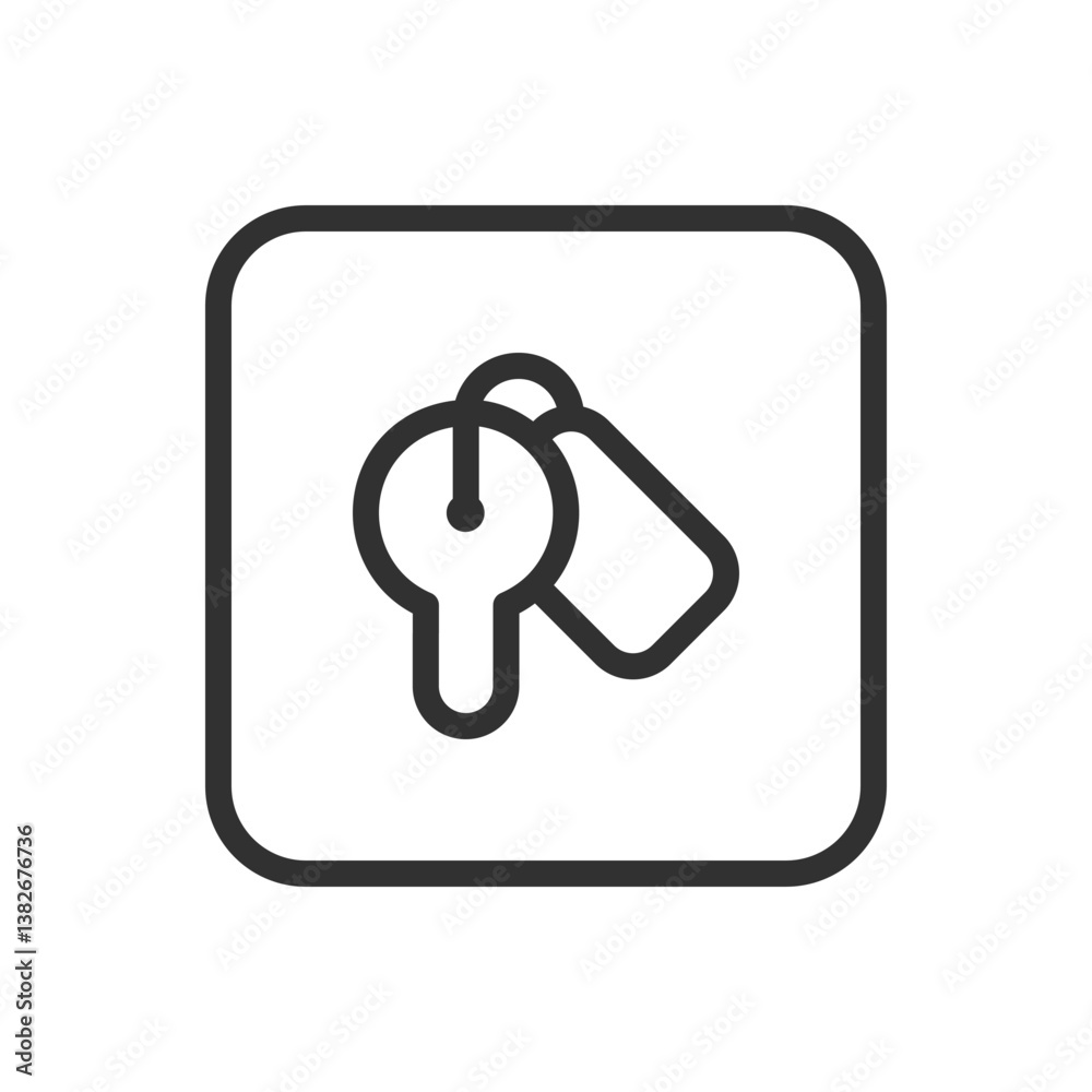 Room Key - Hotel Access and Security Icon Room Key - Hotel Access and Security Icon