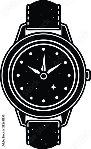 Wrist watch silhouette Vector design
