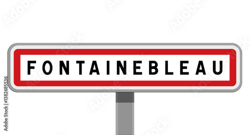 Obraz na plátně Panneau sur poteau central de Fontainebleau