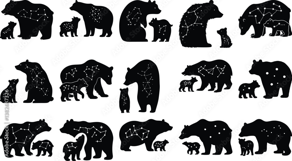 Obraz premium Floral Garden Wheelbarrow Silhouette Bundle | Rustic Gardening Clipart & Botanical Vector Art