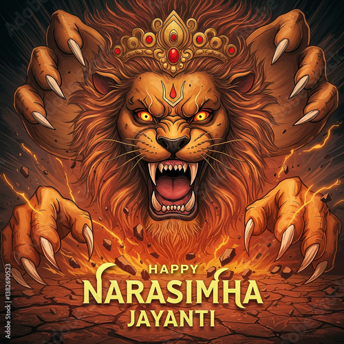 Fierce Lion Roar for Happy ...