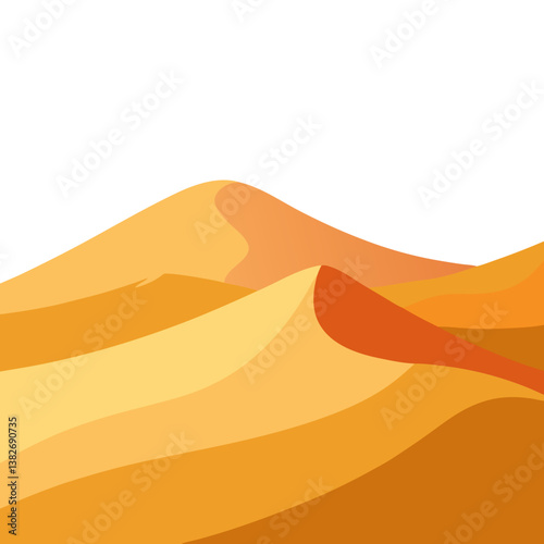A vast desert with wind-shaped dunes