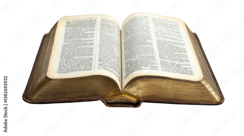 An open antique book with gold edged pages displaying text against a black background in bright light An open antique book with gold edged pages displaying text against a black background in bright light