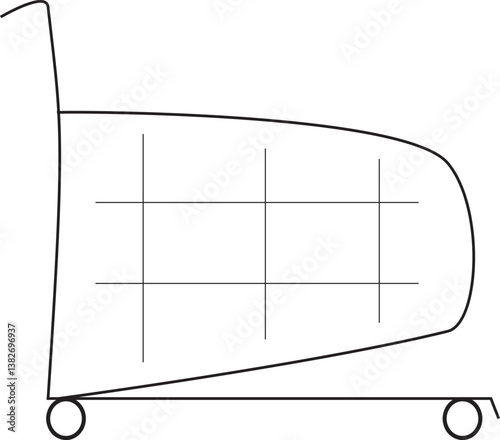 Illustrator Trolley icon, suitable as a symbol, website, mobile, template, flat, outline icon