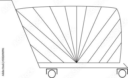 Illustrator Trolley icon, suitable as a symbol, website, mobile, template, flat, outline icon