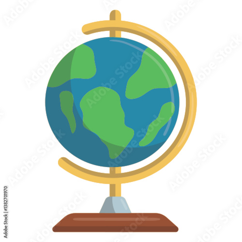 globe vector cartoon illustration