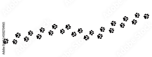 犬の足跡のアイコンイラスト