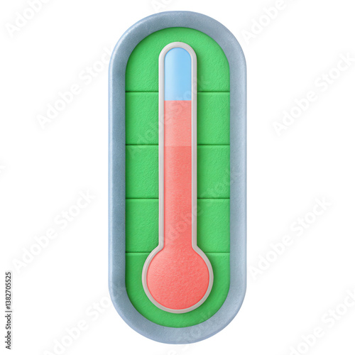 A savings thermometer graphic illustrating goal progress for financial tracking.