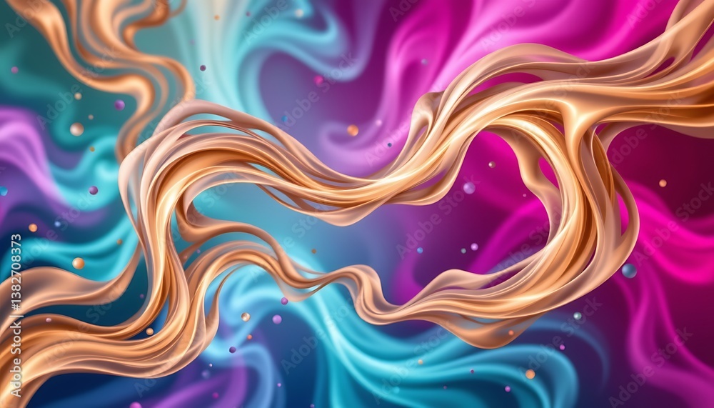 An abstract, vibrant background with a gradient blend of deep blue, teal, magenta, gold An abstract, vibrant background with a gradient blend of deep blue, teal, magenta, gold