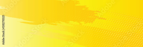 Abstract halftone wave yellow background. Futuristic twisted grunge pattern, dots, circles. Vector modern optical pop art texture for posters, business cards and etc