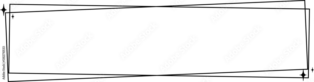 Elegant minimalist stars frame ornamental simple element Elegant minimalist stars frame ornamental simple element