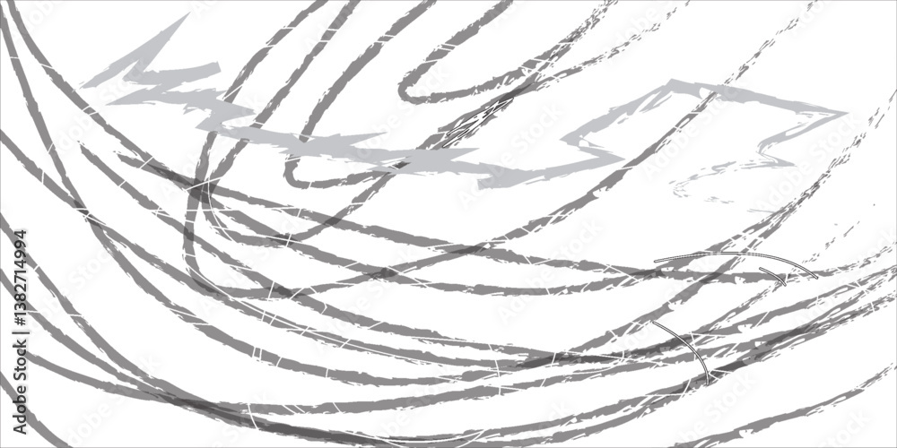 Fototapeta premium Strokes in different directions of black paint on a white background. Graffiti element. Design template for the design of banners, posters, booklets, covers, magazines. EPS 10
