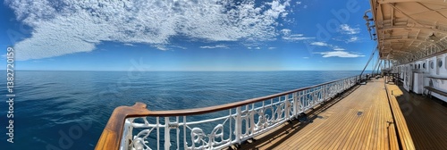 Ocean View from a Ship Deck