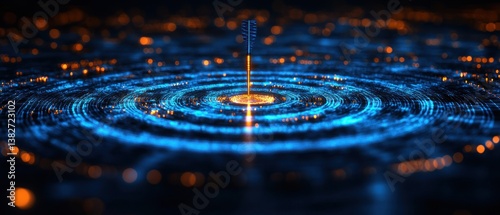 Abstract Digital Target: Precision, Innovation, and Futuristic Technology