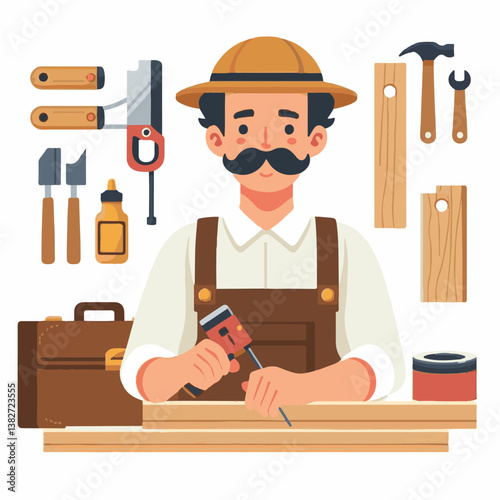 carpenter, wood, carpentry, equipment, construction, workshop, man, person, worker, craft, craftsman, work, professional, timber, tool, plank, home, business, skill, industry, woodwork, job, male, woo