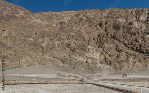 Scenic view of Badwater Basin in Death Valley.