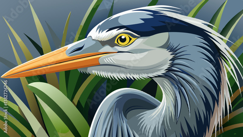 Héron cendré, Ardea cinerea, Grey Heron