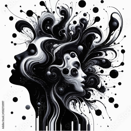 Abstract and artistic woman