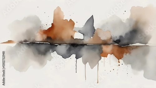 abstract watercolor background, watercolor dancing across white paper