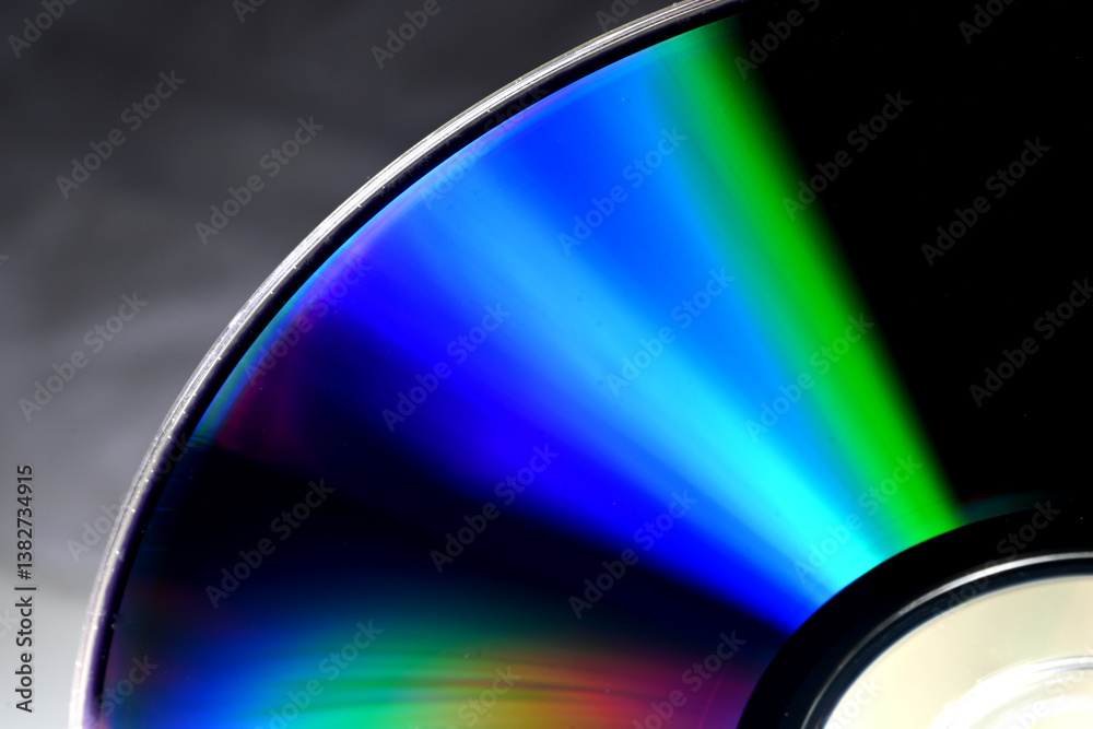 holographic rainbow colored reflection on a CD holographic rainbow colored reflection on a CD