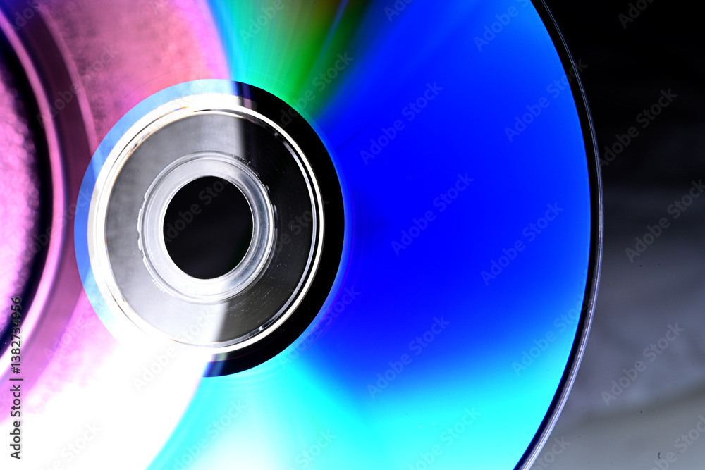 holographic rainbow colored reflection on a CD holographic rainbow colored reflection on a CD