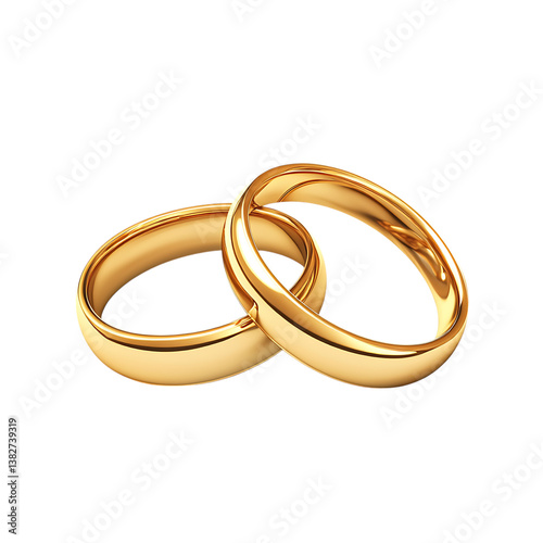 Wallpaper Mural golden wedding rings on Transparent Background Torontodigital.ca