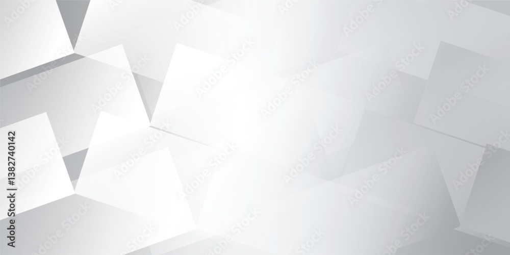 Modern Geometric Design Featuring an Elegant Array of Glossy White and Grey Squares, Crafted to Reflect a Polished Contemporary Style with Smooth, Clean Textures