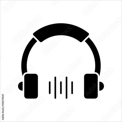 Icon a headphones, isolated against a clean background.
