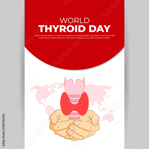 Vector illustration of World Thyroid Day social media template