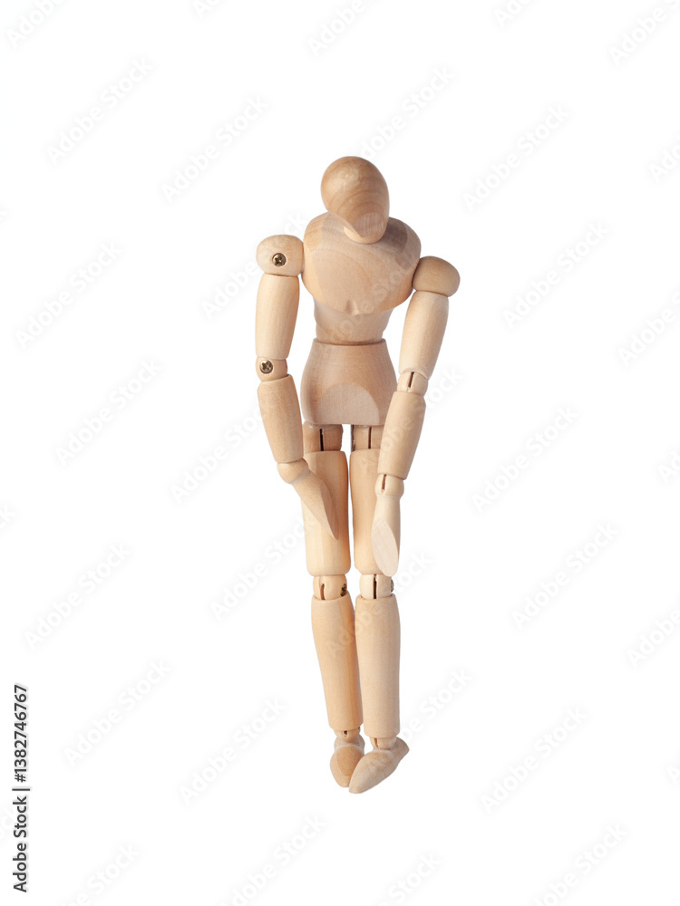 A Wooden dummy with hands down, conveying sadness. A Poseable figure and Articulated mannequin capture a moment of despair, perfect for artists and creating expressive, emotional sketches. A Wooden dummy with hands down, conveying sadness. A Poseable figure and Articulated mannequin capture a moment of despair, perfect for artists and creating expressive, emotional sketches.