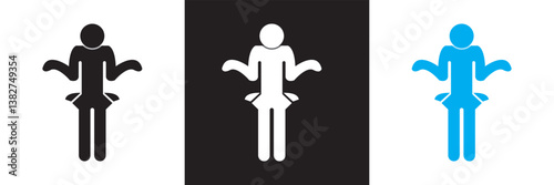 Poor person empty pockets icon .  Vector  for websites, mobile interfaces, presentations,  banner, visual branding etc. Vector illustration. isolated on white and black background. EPS 10