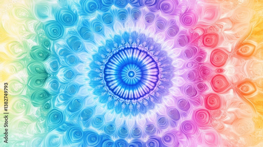 A vibrant, swirling mandala design featuring intricate patterns and a spectrum of colors, evoking a sense of harmony and serenity. A vibrant, swirling mandala design featuring intricate patterns and a spectrum of colors, evoking a sense of harmony and serenity.