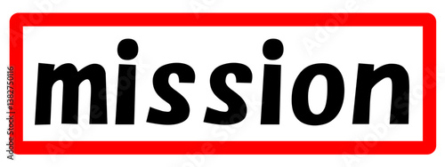 mission（ミッション）の文字フレーム素材