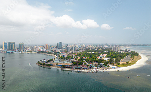 Aerial view of Dar es Salaam city in Tanzania on February 18, 2025 photo