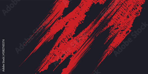 Latest luxury orange, red and black grunge brush abstract vector design